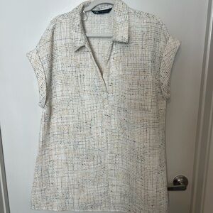 Zara Tweed Shirt Dress